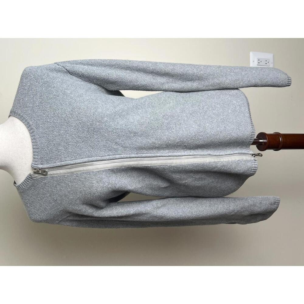 Armani Exchange Asymmetrical Zip Sweater Size M Gray